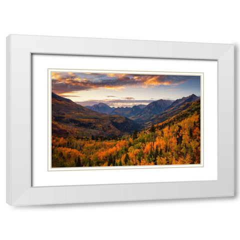 McClure Pass White Modern Wood Framed Art Print with Double Matting by Zheng, Michael