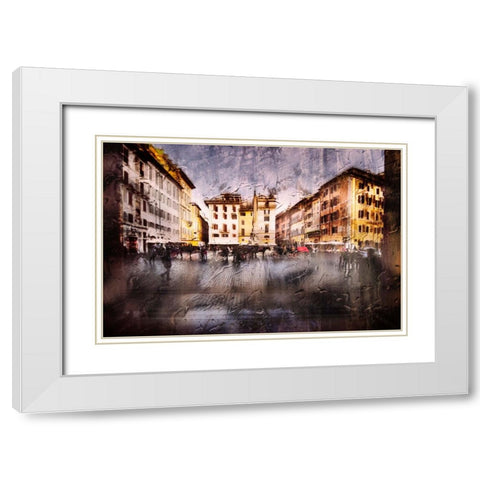 Piazza Della Rotonda After The Rain White Modern Wood Framed Art Print with Double Matting by Quaglia, Nicodemo