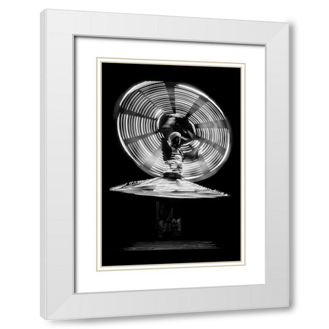 Tanura Dance White Modern Wood Framed Art Print with Double Matting by Allam, Abdelkader