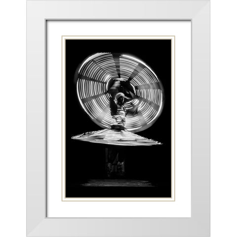 Tanura Dance White Modern Wood Framed Art Print with Double Matting by Allam, Abdelkader