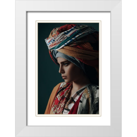 colors White Modern Wood Framed Art Print with Double Matting by Hamidnezhad, Amin