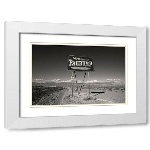 Pahrump White Modern Wood Framed Art Print with Double Matting by Klein, Kurt