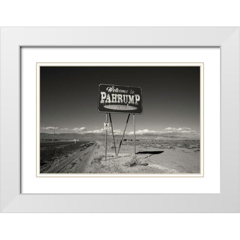 Pahrump White Modern Wood Framed Art Print with Double Matting by Klein, Kurt
