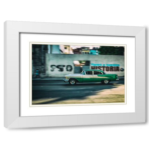 The history of White Modern Wood Framed Art Print with Double Matting by Morishige, Koji