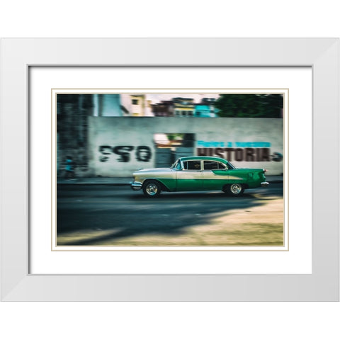 The history of White Modern Wood Framed Art Print with Double Matting by Morishige, Koji