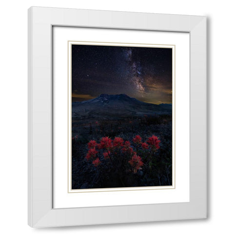 Night Spirit White Modern Wood Framed Art Print with Double Matting by Hou, Grant
