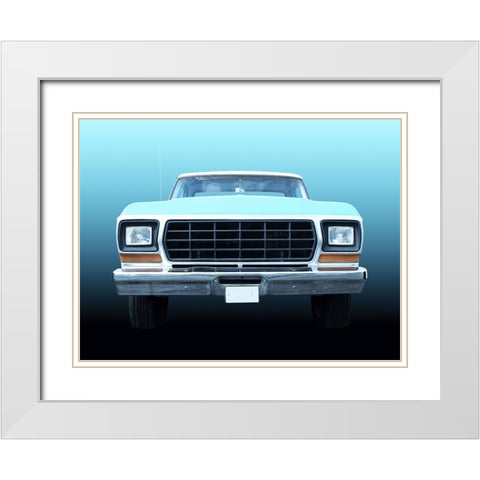 US classic car F150 Pickup truck 1978 White Modern Wood Framed Art Print with Double Matting by Gube, Beate