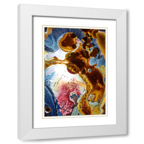 Microcosm White Modern Wood Framed Art Print with Double Matting by Haojunjie