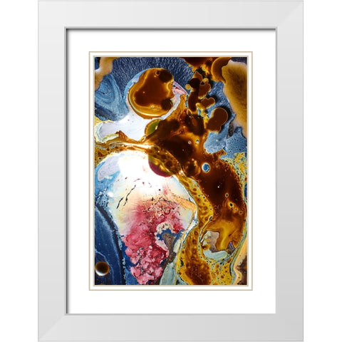 Microcosm White Modern Wood Framed Art Print with Double Matting by Haojunjie