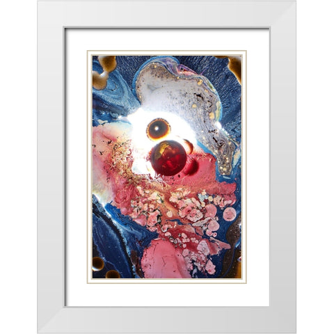 Microcosm White Modern Wood Framed Art Print with Double Matting by Haojunjie