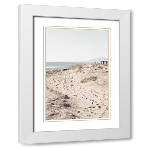 Beach_007 White Modern Wood Framed Art Print with Double Matting by 1x Studio III