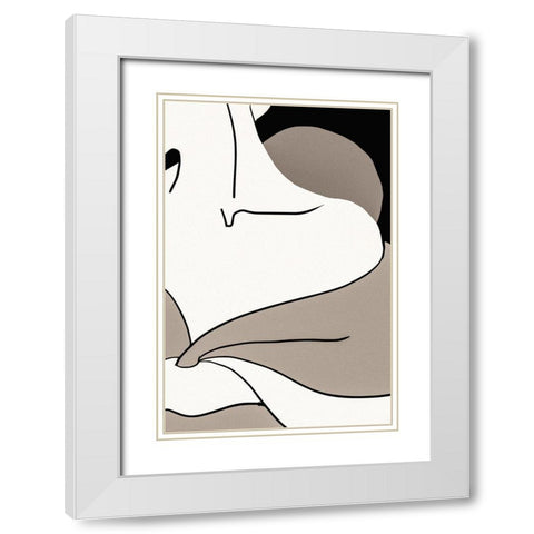 matisse_shoulder_vector_002_Black White Modern Wood Framed Art Print with Double Matting by 1x Studio II