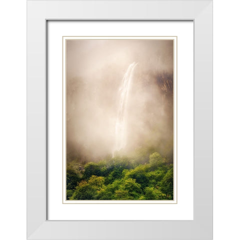 Water veil White Modern Wood Framed Art Print with Double Matting by Concepcion Alvarado, Jesus
