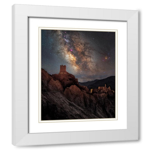 Basgo White Modern Wood Framed Art Print with Double Matting by Chander, Vikas