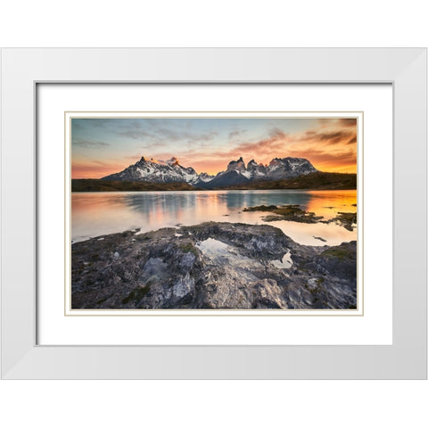 Dawning White Modern Wood Framed Art Print with Double Matting by Hungaro, Lucas