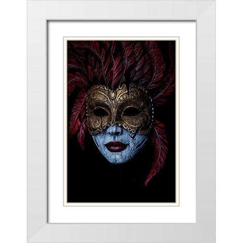 Where does the mask begin and end? White Modern Wood Framed Art Print with Double Matting by Ciappara Lrps., Simon
