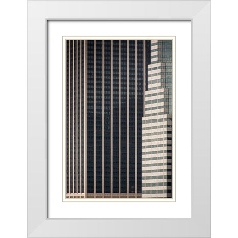 verticality White Modern Wood Framed Art Print with Double Matting by Bontempi, Annalisa