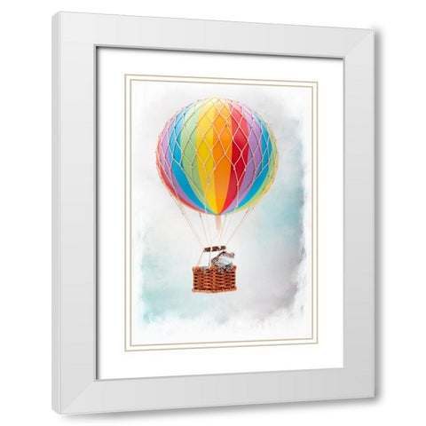 Up Up and Away White Modern Wood Framed Art Print with Double Matting by D Lester, Linda