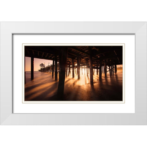San Clemente-California White Modern Wood Framed Art Print with Double Matting by Andria, Miary