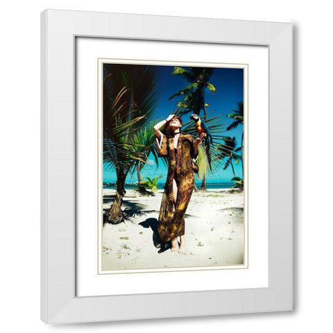 On A Treasure Island White Modern Wood Framed Art Print with Double Matting by Bolgov (Axe), Ruslan