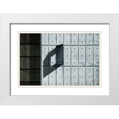Urban Abstract White Modern Wood Framed Art Print with Double Matting by Schuster, Inge