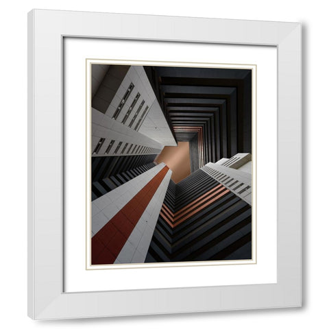 The Cave White Modern Wood Framed Art Print with Double Matting by Buczkowski, Tomasz