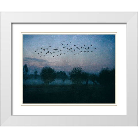 The Promise White Modern Wood Framed Art Print with Double Matting by Landau, Ulrike