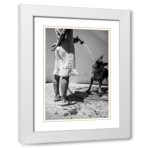 Invaders Must Die White Modern Wood Framed Art Print with Double Matting by Zarco, Antonio