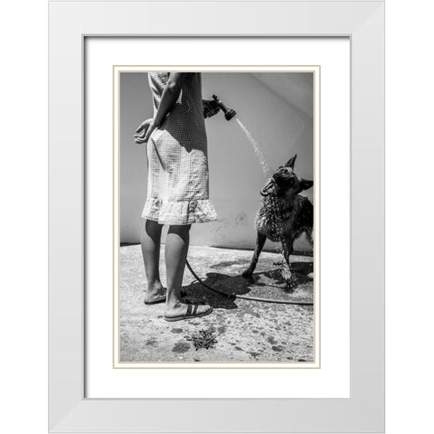 Invaders Must Die White Modern Wood Framed Art Print with Double Matting by Zarco, Antonio