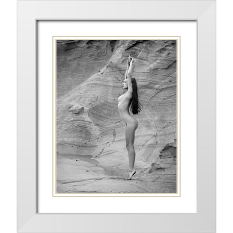 Cofete Beach White Modern Wood Framed Art Print with Double Matting by Gil Raga, Joan