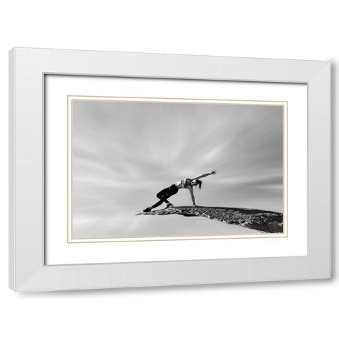 Dancing In the Clouds White Modern Wood Framed Art Print with Double Matting by Deng, Ivy