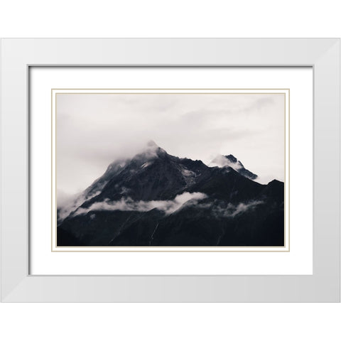Namjagbarwa White Modern Wood Framed Art Print with Double Matting by Haojunjie
