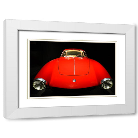 Oldtimer Alfa Romeo Giulietta Speciale White Modern Wood Framed Art Print with Double Matting by Baumann, Franz