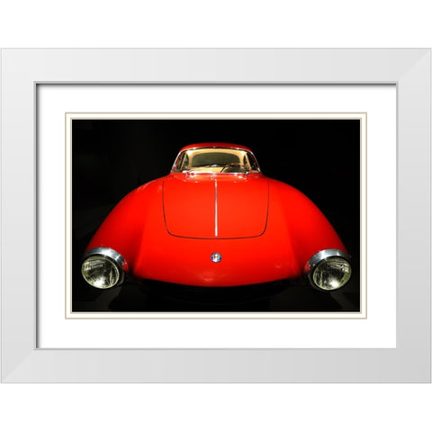 Oldtimer Alfa Romeo Giulietta Speciale White Modern Wood Framed Art Print with Double Matting by Baumann, Franz