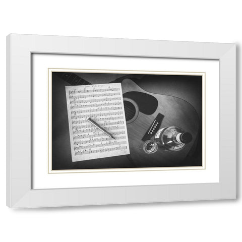 Just A Gigolo White Modern Wood Framed Art Print with Double Matting by Schleicher-Schwarz, Roswitha