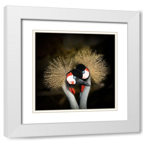 Makeup White Modern Wood Framed Art Print with Double Matting by Romaggi, Michel