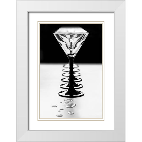 Goblets White Modern Wood Framed Art Print with Double Matting by Toniolo, Giorgio