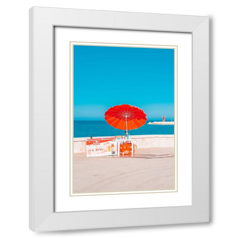 Red Summer White Modern Wood Framed Art Print with Double Matting by Ruoli, Roberto