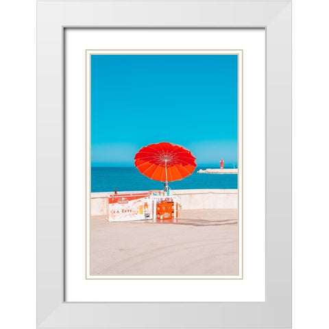 Red Summer White Modern Wood Framed Art Print with Double Matting by Ruoli, Roberto