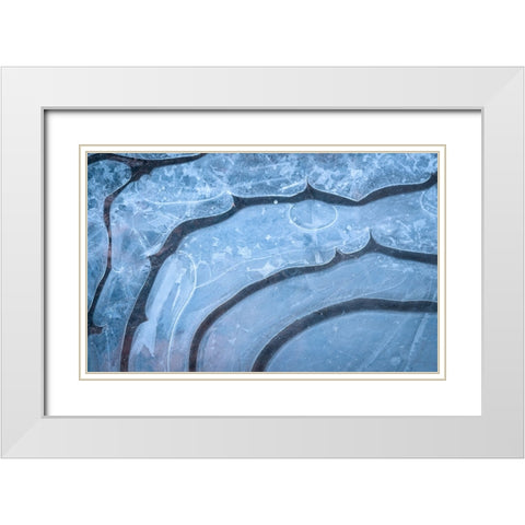 Iceformations White Modern Wood Framed Art Print with Double Matting by Lindsten, Christian