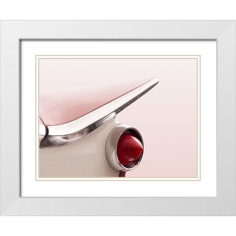 Us Classic Car 1959 Electra Tail Fin Abstract White Modern Wood Framed Art Print with Double Matting by Gube, Beate