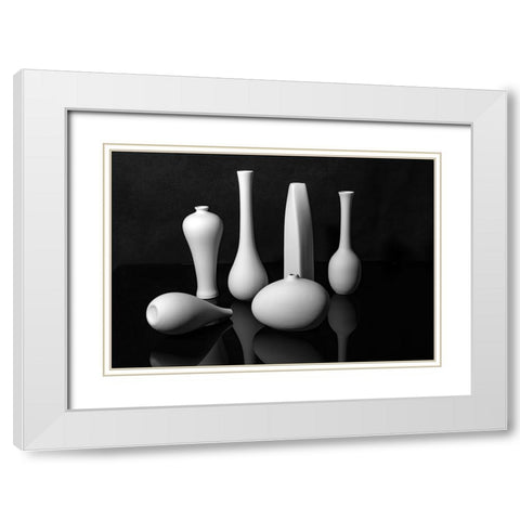 Still Life White Modern Wood Framed Art Print with Double Matting by Liu, Betty