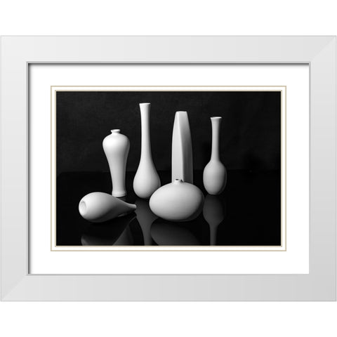 Still Life White Modern Wood Framed Art Print with Double Matting by Liu, Betty