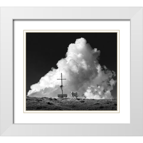 Enjoying The Views White Modern Wood Framed Art Print with Double Matting by Winkler, Jens
