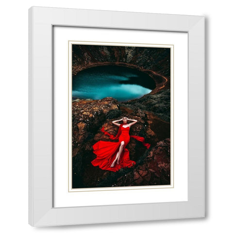 If Your Heart is a Volcano White Modern Wood Framed Art Print with Double Matting by Bolgov (Axe), Ruslan