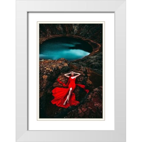 If Your Heart is a Volcano White Modern Wood Framed Art Print with Double Matting by Bolgov (Axe), Ruslan