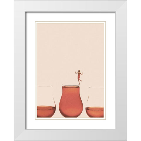 I prefer the full one White Modern Wood Framed Art Print with Double Matting by Leon, Maarten