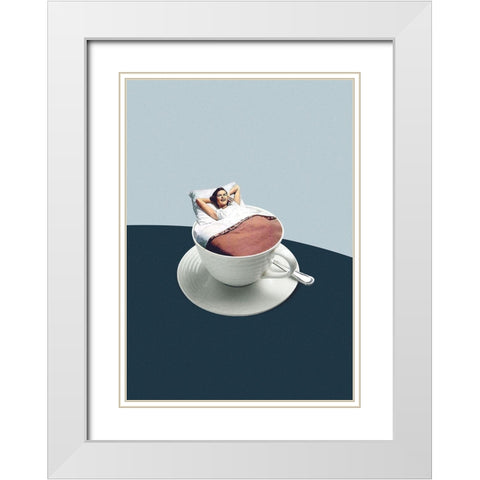 Morning rituals White Modern Wood Framed Art Print with Double Matting by Leon, Maarten