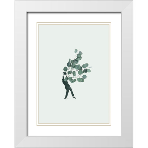 The extravert White Modern Wood Framed Art Print with Double Matting by Leon, Maarten
