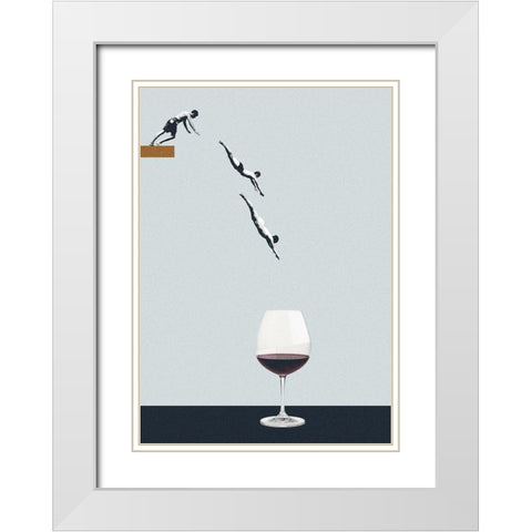 Your best friends forget you get old White Modern Wood Framed Art Print with Double Matting by Leon, Maarten